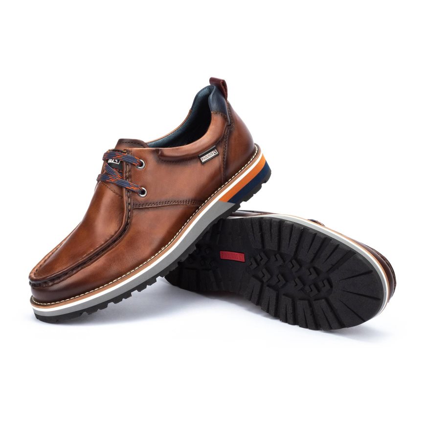 Men's Pikolinos PIRINEOS Lace Up Shoes Brown | NZ B590QA7